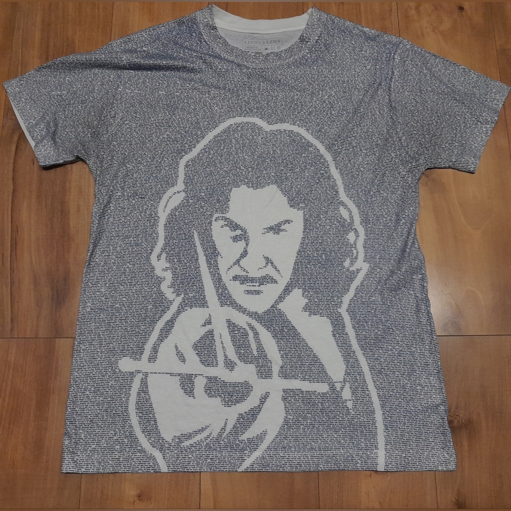Litographs Princess Bride Black Text Inigo Montoya Graphic Shirt Size M
